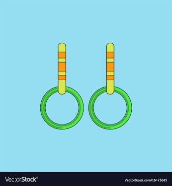 Gymnastics rings vector image
