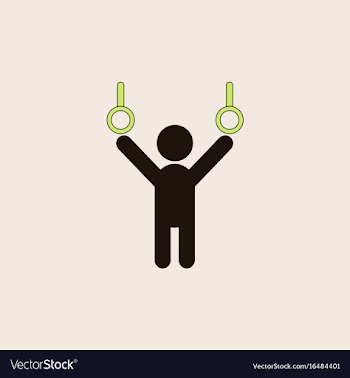 Gymnastics rings vector image