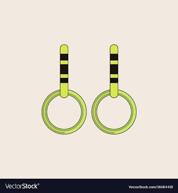 Gymnastics rings vector image