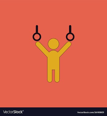 Gymnastics rings vector image