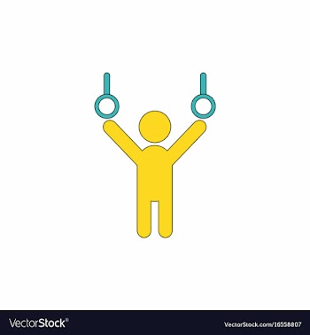Gymnastics rings vector image