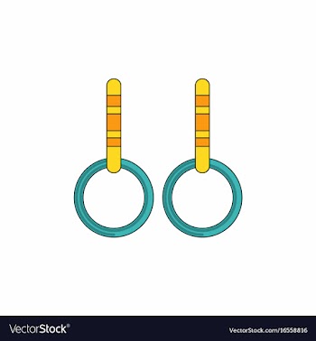 Gymnastics rings vector image