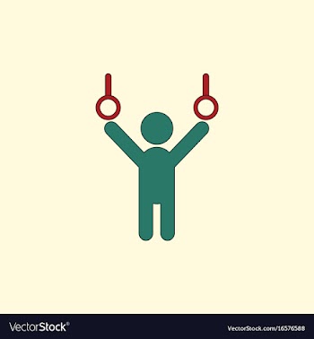 Gymnastics rings vector image