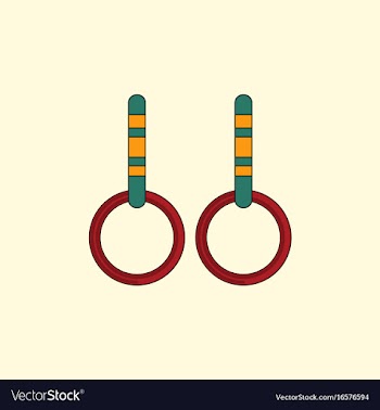 Gymnastics rings vector image