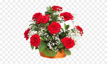 Gypsophila And Red Roses Bouquet