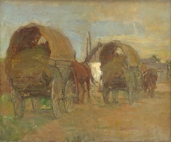 Gypsy caravans by Elemír Halász-Hradil | Free Photo - rawpixel