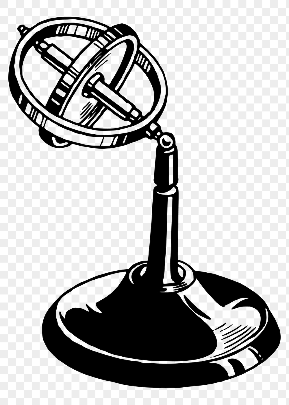Gyroscope png sticker, vintage science | Free PNG - rawpixel
