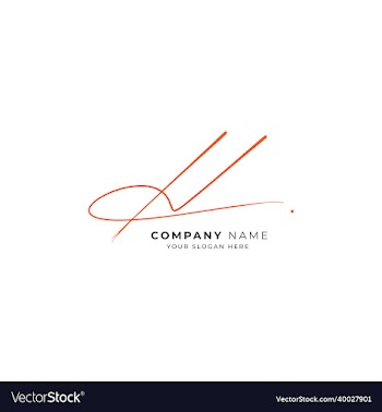 h initial letters signature logo or handwritten l