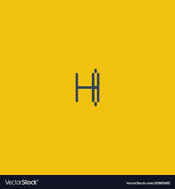 H latter vector image