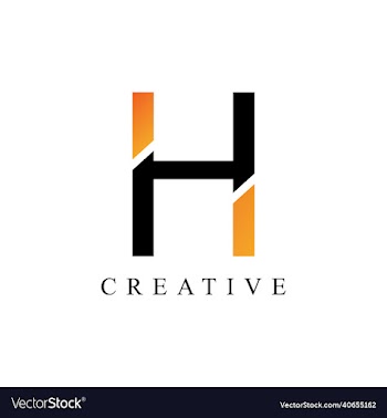 h letter logo design letter logo design template