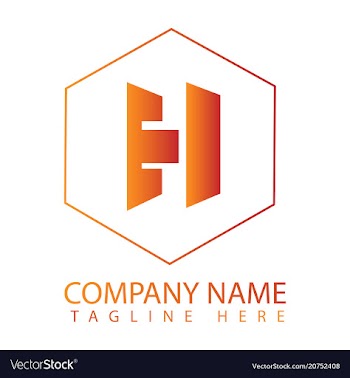 H logo design vector image