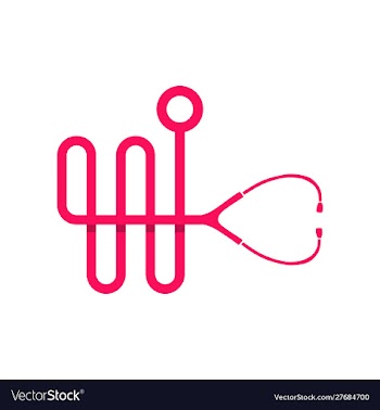 H medical logo template vector image