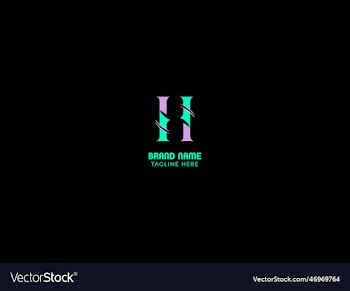 h modern letter logo
