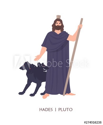 Hades or Pluto - god of dead, king of underworld in ancient Greek and Roman religion or mythology