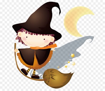 Hag Broom Boszorkxe1ny - Little witch under the night sky 