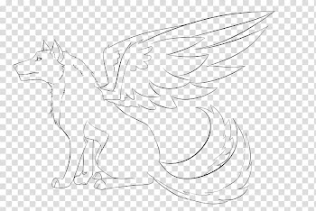 Haifa  Lines, dog with wings illustration transparent background PNG clipart