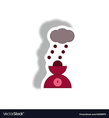 Hail and scales sticker hail weight vector image