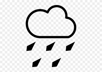Hail Crystals Drops Falling Of A Cloud Outline Vector - Hail Weather Symbol