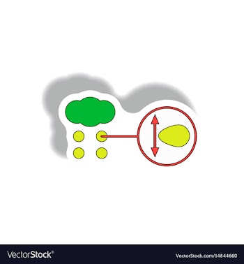 Hail size sticker cloud and hail vector image