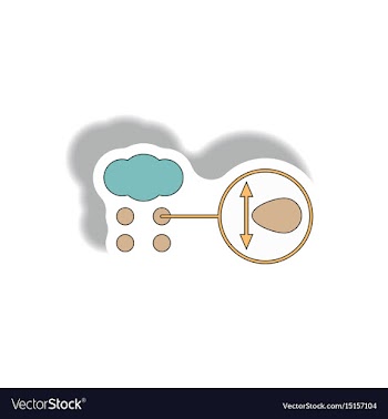 Hail size sticker cloud and hail vector image