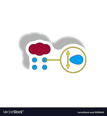 Hail size sticker cloud and hail vector image