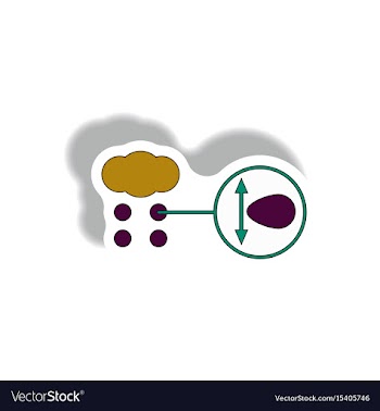 Hail size sticker cloud and hail vector image
