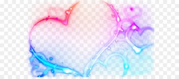 Hair color gradient light Heart Border 