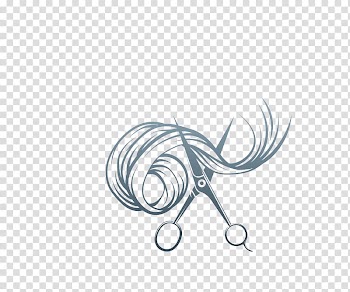 Hair shears , Hairdresser Comb Hair-cutting shears Hairstyle Beauty Parlour, black lines haircut transparent background PNG clipart
