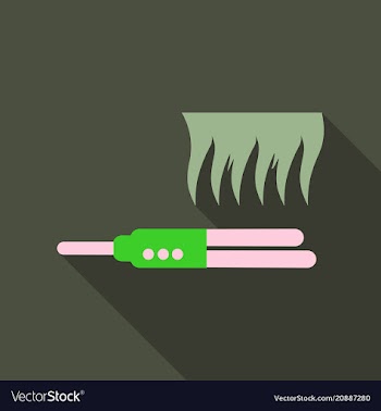 Hair straightening iron isolated on background vector image