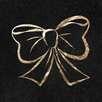 Hairbow sticker, gold aesthetic illustration | Free PSD Illustration - rawpixel