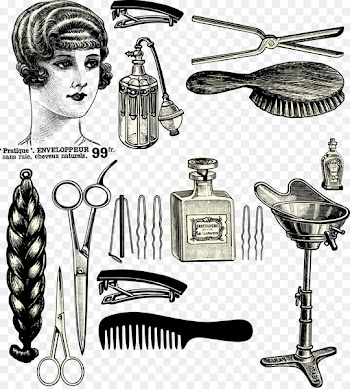 Hairdresser Beauty Parlour Hairstyle Barber - Retro haircut material 