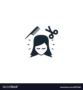 hairdressing salon creative icon filled from