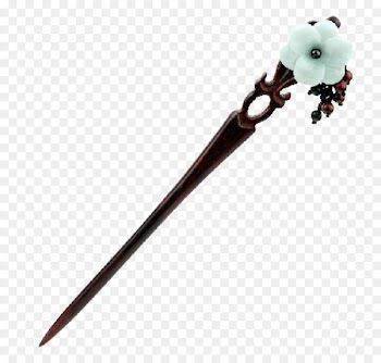 Hairpin Qixi Festival Hair stick Bun - Black cherry wood hairpin 