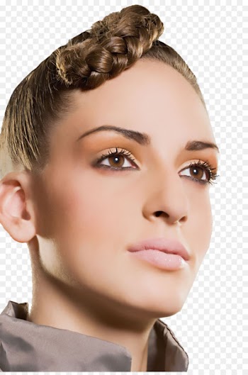 Hairstyle Long hair Face - Hairy woman face closeup 