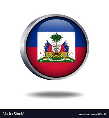 haiti flag button
