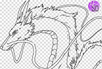 Haku Line art Drawing Dragon , dragon transparent background PNG clipart