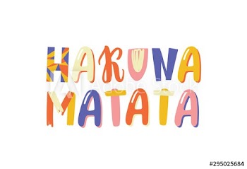 Hakuna Matata hand drawn vector lettering