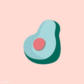 Half an avocado healthy ingredient vector | Free stock vector - 516615