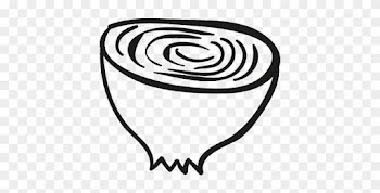 Half An Onion Vector - Food