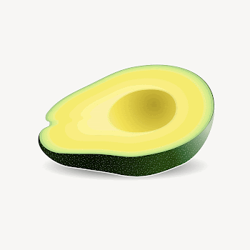 Half avocado clipart illustration psd. | Free PSD - rawpixel