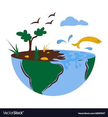 half earth with nature elements