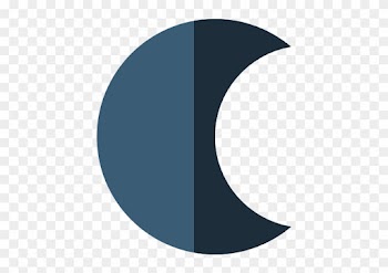 Half Moon, Moon Phase, Moon Phases, Weather, Nature, - Material Moon Icon