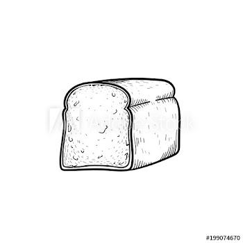 Half of bread hand drawn outline doodle icon