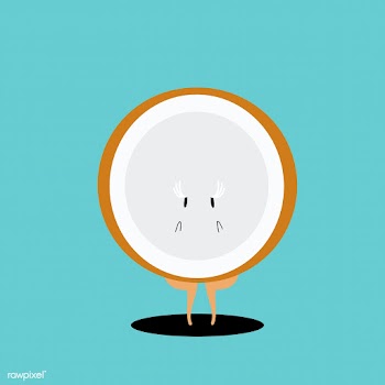 Half of coconut cartoon character vector | Free stock vector - 538580