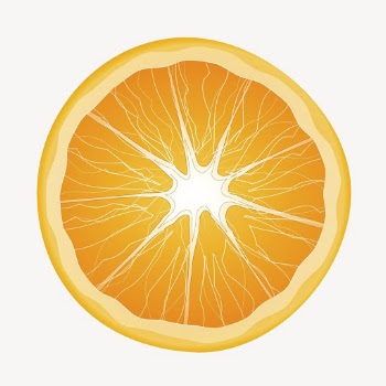 Half orange clipart, collage element | Free PSD - rawpixel