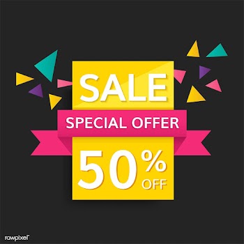 Half price sale sign | Free stock vector - 584571