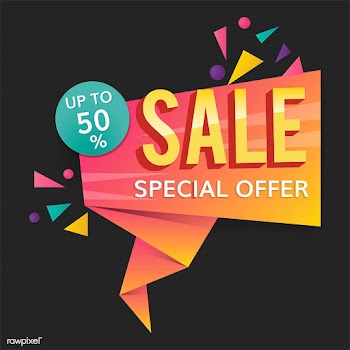 Half price sale sign | Free stock vector - 584593