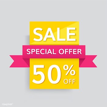 Half price sale sign | Free stock vector - 584596