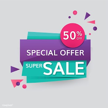 Half price sale sign | Free stock vector - 584598