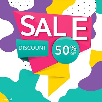 Half price sale sign | Free stock vector - 584601